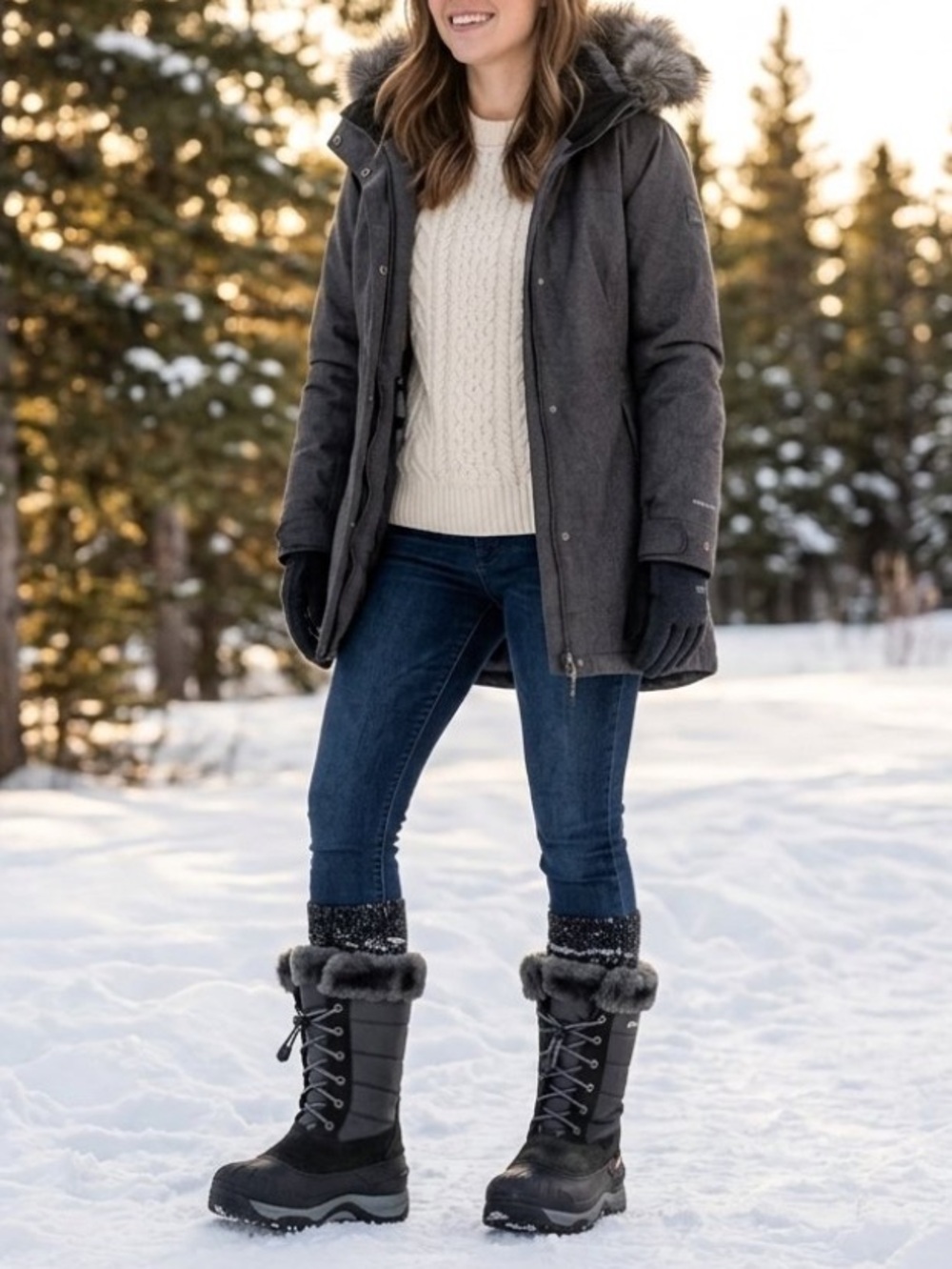 Baffin Iceland Drift Tall Womens Winter Snow Boot Black US Size 6 DRIF-W004